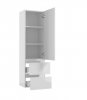 AQUAFORM - słupek łazienkowy wiszący 1D 2S OTTIMA biały połysk 40x140x32  AQ.401-1204011
